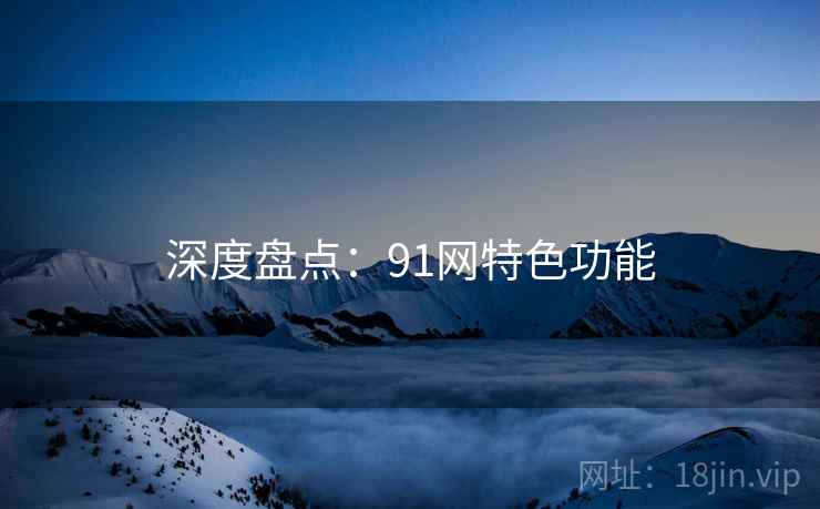 深度盘点:91网特色功能